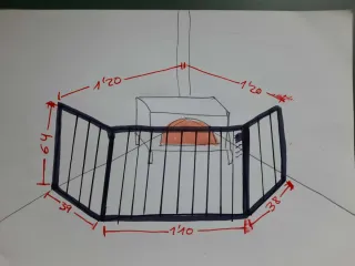 Barrera de seguridad esquinera madera