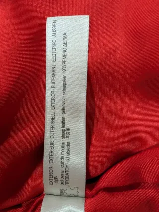 Chaqueta Biker Piel Negra Roja