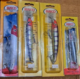 Lote 4 señuelos pesca Halco
