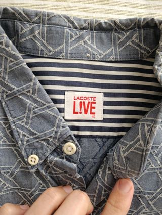 Camisa Lacoste Live Estampada Talla 41