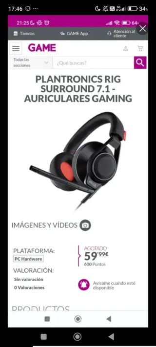 Auriculares Gaming Plantronics RIG 7.1