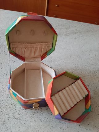 Joyero infantil octogonal multicolor