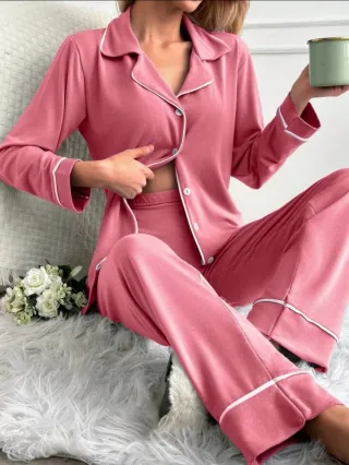 Pijama rosa algodón S-M NUEVA