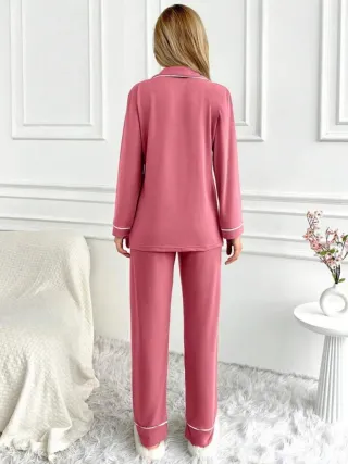 Pijama rosa algodón S-M NUEVA