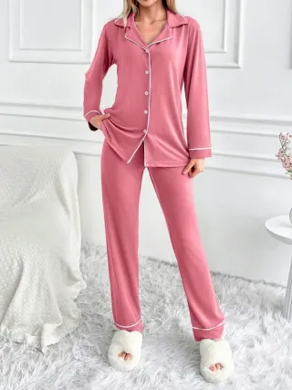 Pijama rosa algodón S-M NUEVA