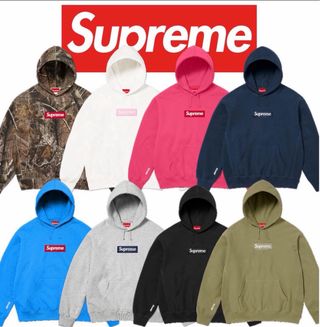 Supreme Box Logo 2025 en color negro, talla L