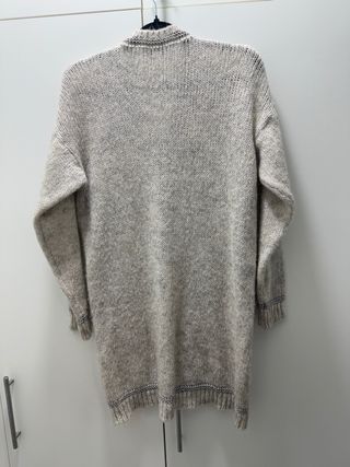 Maglione vestito beige/grigio taglia unica