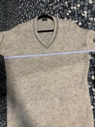 Maglione vestito beige/grigio taglia unica