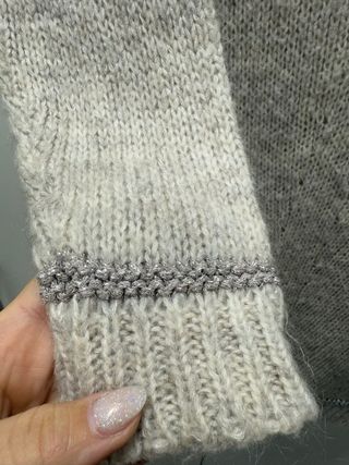 Maglione vestito beige/grigio taglia unica