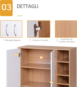 Scarpiera Slim da Parete, Mobile Multiuso con 2 An