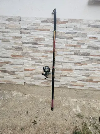 Caña de 4 metros para pescar con todo puesto