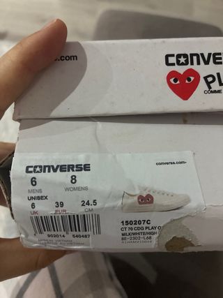 Converse x CDG Play Chuck Taylor Blancas