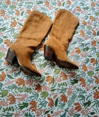 Botas cowboy piel Mango marrones
