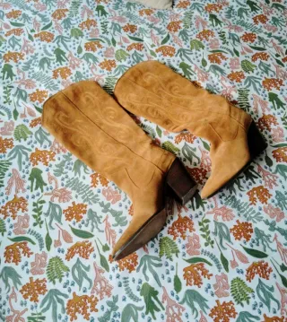 Botas cowboy piel Mango marrones