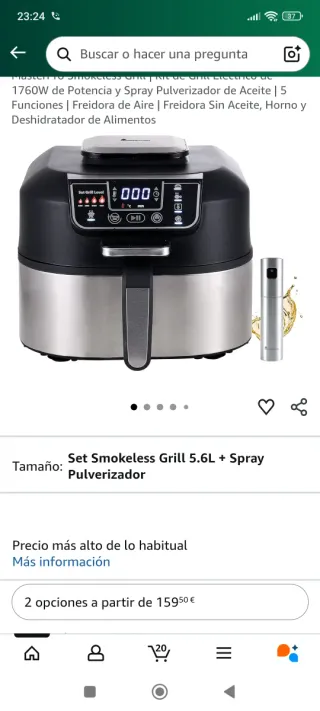 Freidora Masterpro 5 en 1