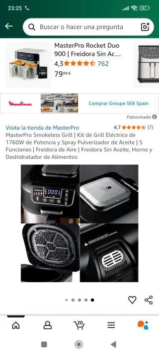 Freidora Masterpro 5 en 1