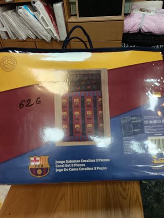 Juego Sábanas Coralina 150 Barca Azul/Rojo