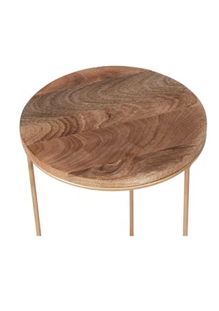 Mesa auxiliar madera y metal nueva