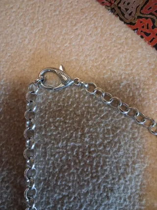 Collana con cuore verde e argento