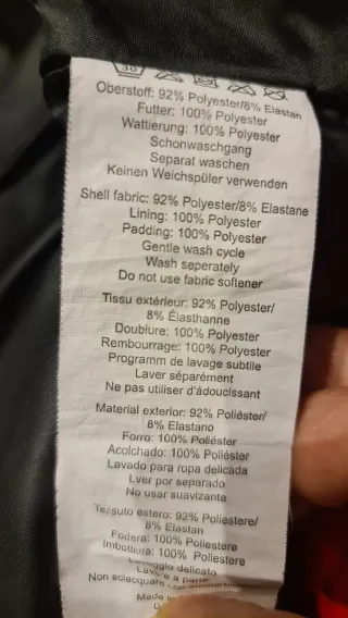 Giubbotto da equitazione o sci rosso