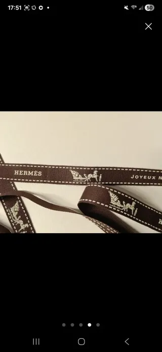 Cinta Hermes Marrón con Dibujos