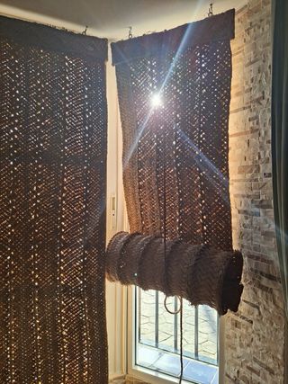 Cortinas de esparto tejidas a mano