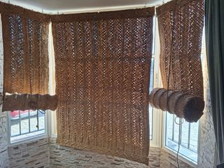 Cortinas de esparto tejidas a mano