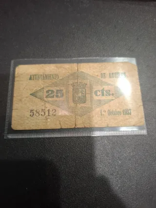 Billete Guerra Civil