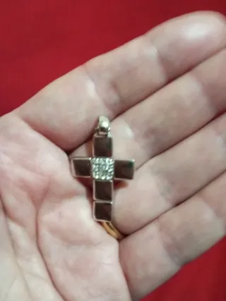 Colgante Cruz Plata Circonitas