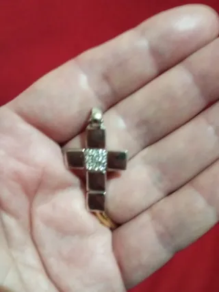 Colgante Cruz Plata Circonitas