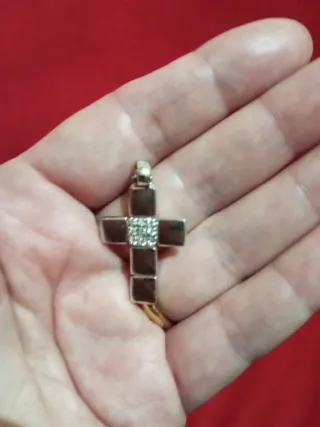 Colgante Cruz Plata Circonitas