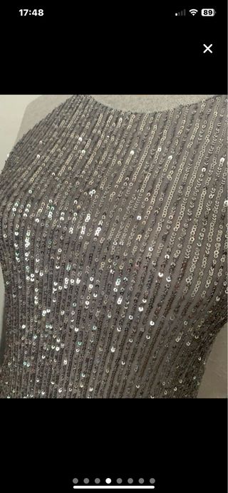 Jersey lentejuelas gris plata