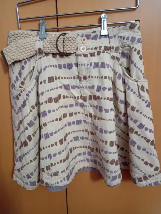 Falda Mango vuelo estampada T.38