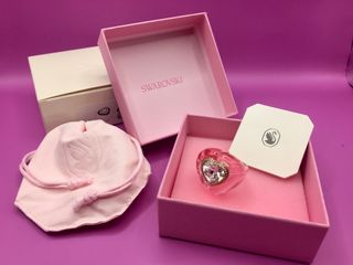 SWAROVSKI Anillo Corazón Rosa Nuevo