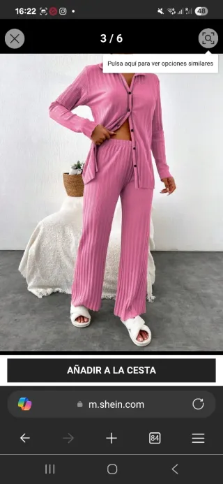 Pijama Algodón Rosa Talla S-M Nueva