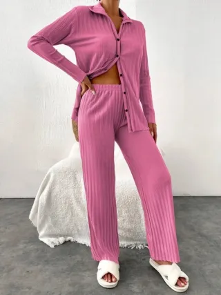 Pijama Algodón Rosa Talla S-M Nueva