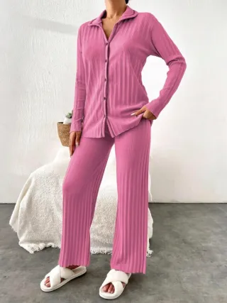 Pijama Algodón Rosa Talla S-M Nueva