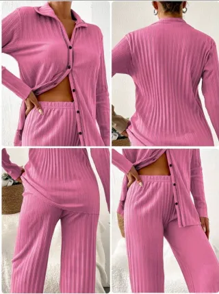 Pijama Algodón Rosa Talla S-M Nueva