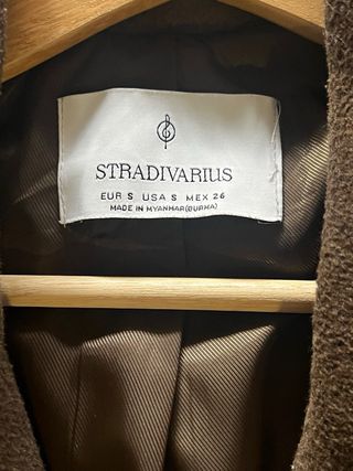 Abrigo largo marrón mujer