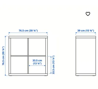 Estantería Kallax IKEA 4 cubos negra