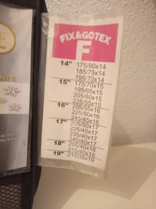 Cadenas de coche tipo textil para nieve.