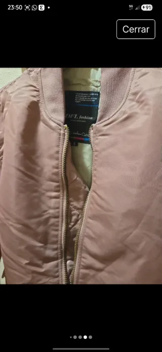 Chaqueta Bomber Rosa DFL Fashion Nueva con etiquet