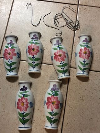 Set 6 umidificatori in  Ceramica disegno Floreale