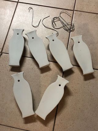 Set 6 umidificatori in  Ceramica disegno Floreale