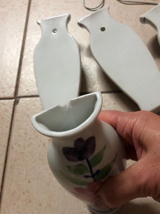 Set 6 umidificatori in  Ceramica disegno Floreale