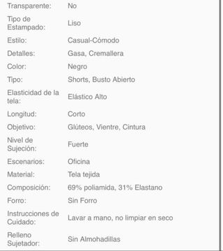 Faja Reductora Talla XS