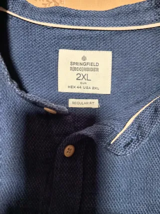 Camisa azul manga larga/ corta Springfield
