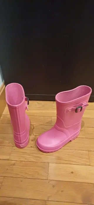 Botas de agua rosas para niña