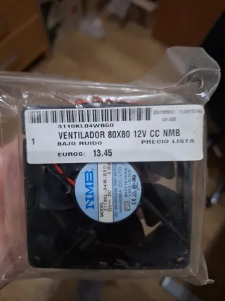 Ventilador PC 80x80 12V CC NMB Bajo Ruido