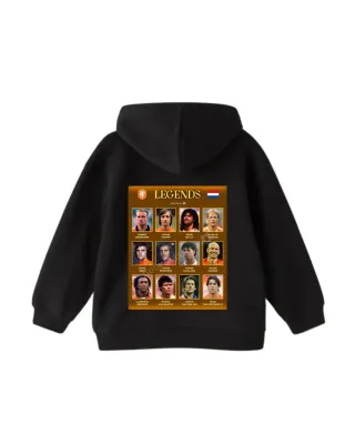 Sudadera Negra con Diseño Mundial